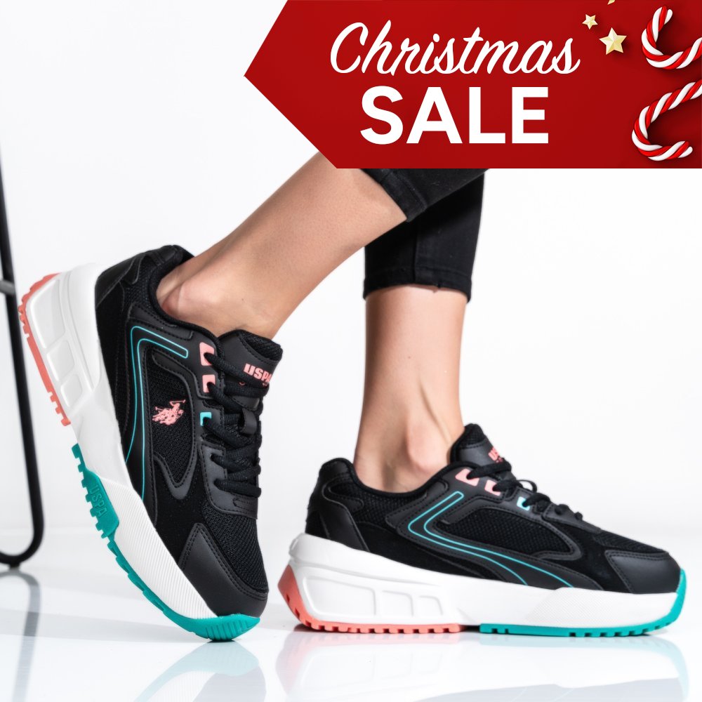 Us polo assn fekete sportcipők osbhrenda