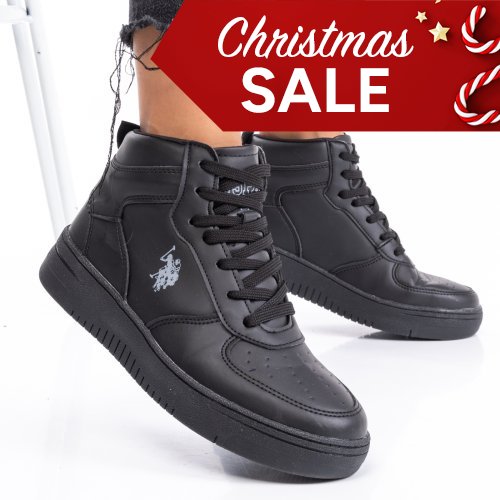 Us polo assn fekete sportcipők asbhristo-hi-1pr