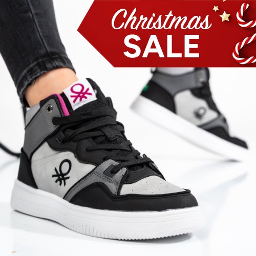 Benetton szürke sportcipők bsbhtw227601