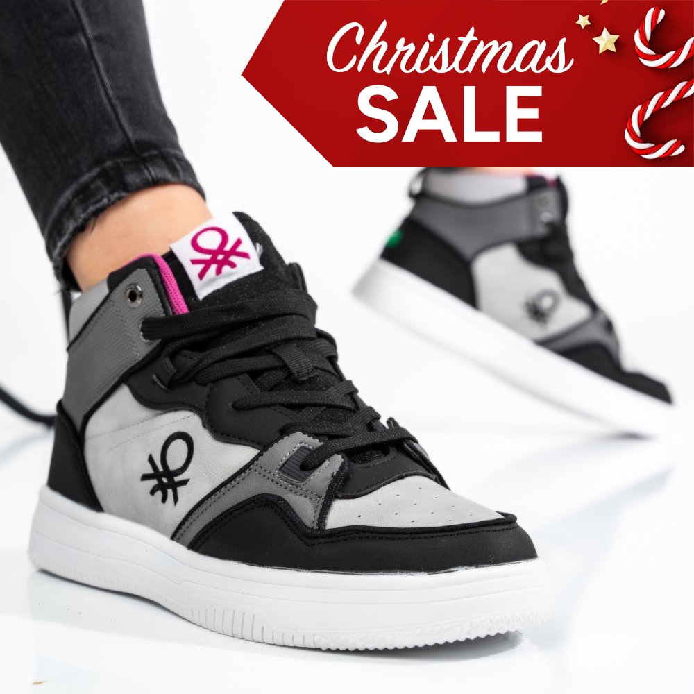 Benetton szürke sportcipők bsbhtw227601