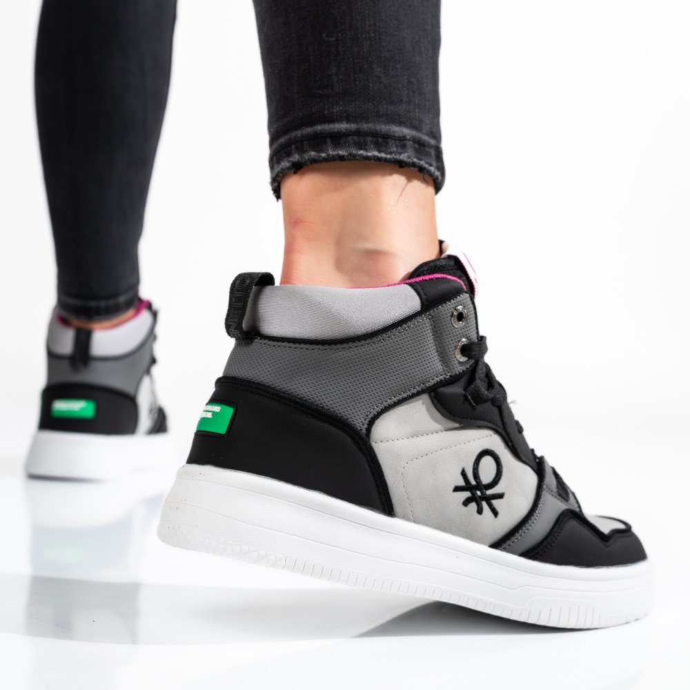 Benetton szürke sportcipők bsbhtw227601