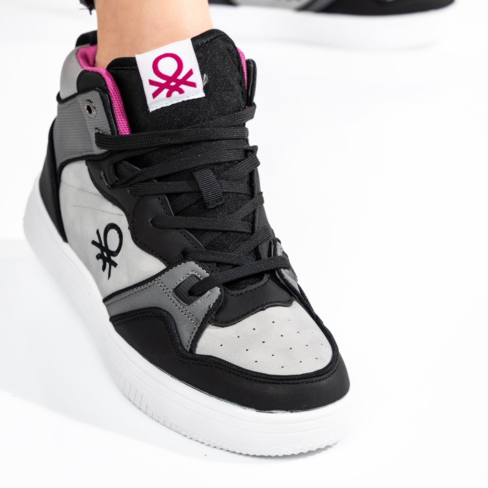 Benetton szürke sportcipők bsbhtw227601